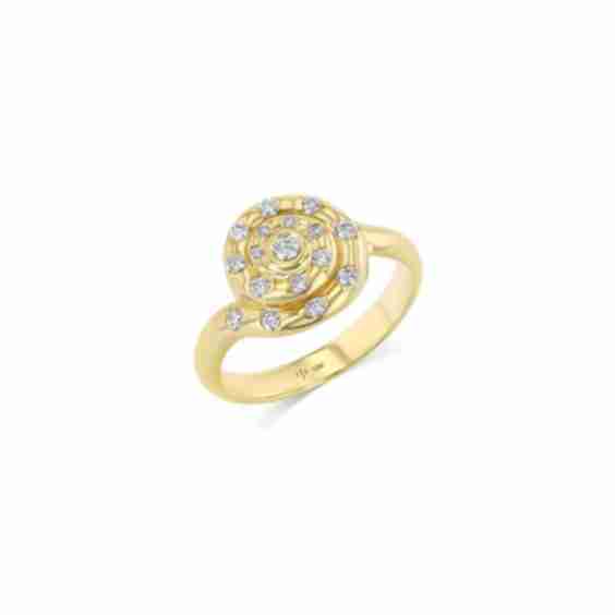 Milky Way 18k Yellow Gold Diamond Ring