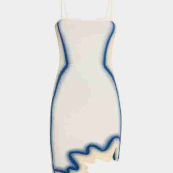 Camassia UV Reactive Wavy Asymmetric Dress