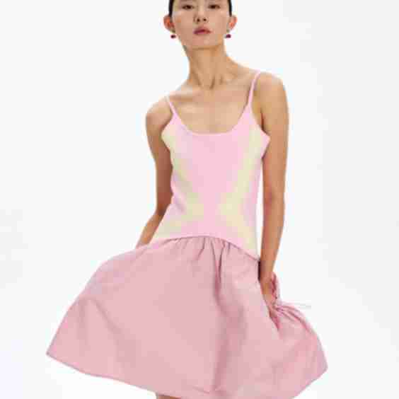 Naomi Mixed Media Mini Dress