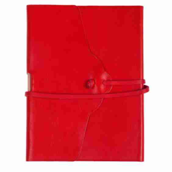 Lace Red Leather Notebook