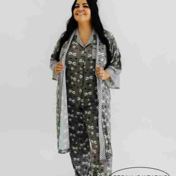 Skelly Ribbed Robe
