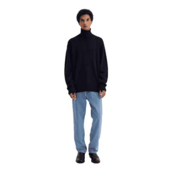 Wool Cashmere Turtleneck Sweater