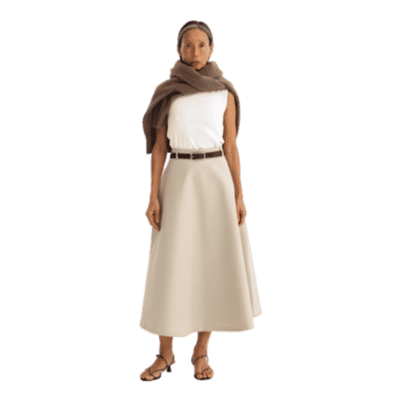 Voluminous A-Line Cotton Skirt