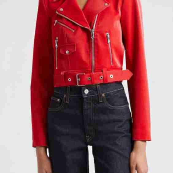 Zoe Faux Leather Moto Jacket