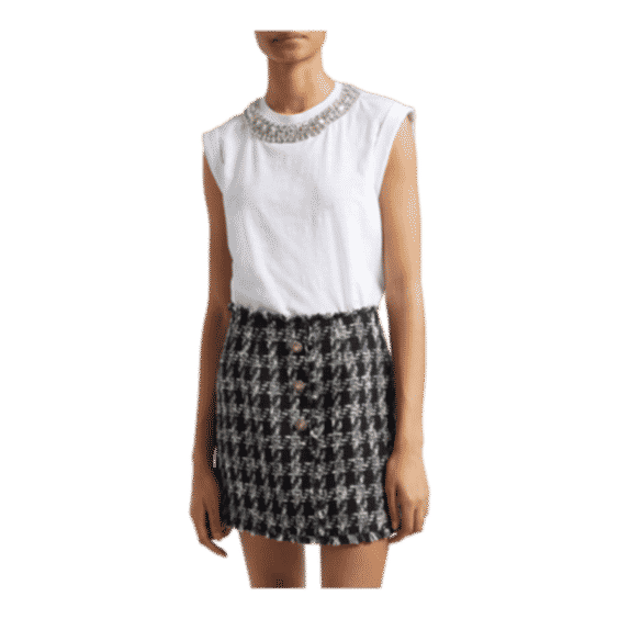 Bella Chunky Rhinestone Sleeveless T-Shirt