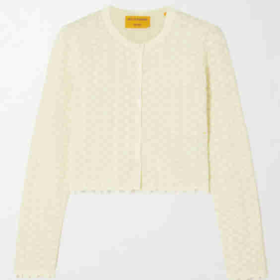 Checker Shrunken Cardigan