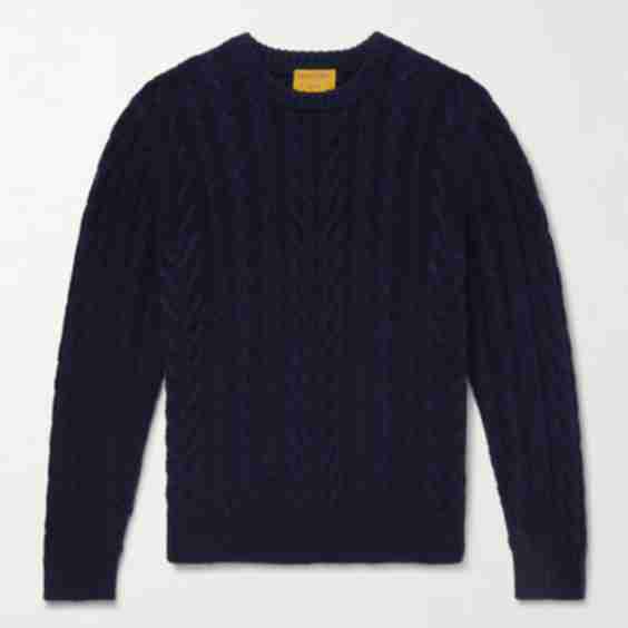 Fisherman Cable-Knit Wool and Cashmere-Blend Sweater