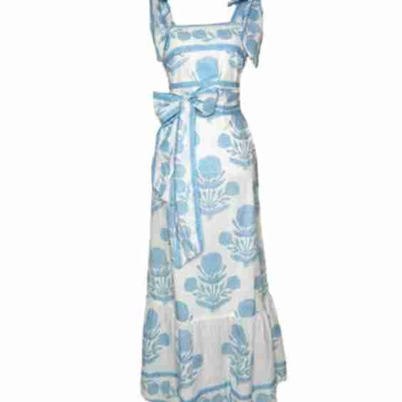 Seaside Sundress in Baby Blue Marigold