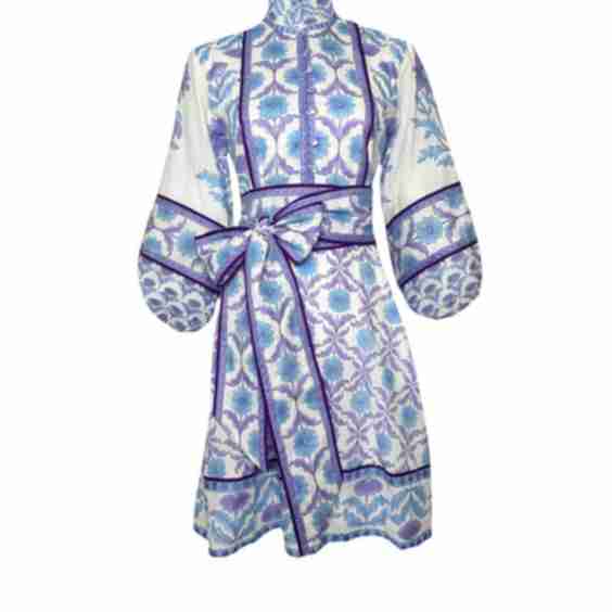 Flounce Shorty Periwinkle Daisy