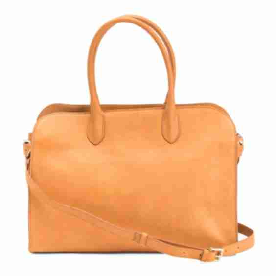 Leather Vacchetta Satchel Crossbody