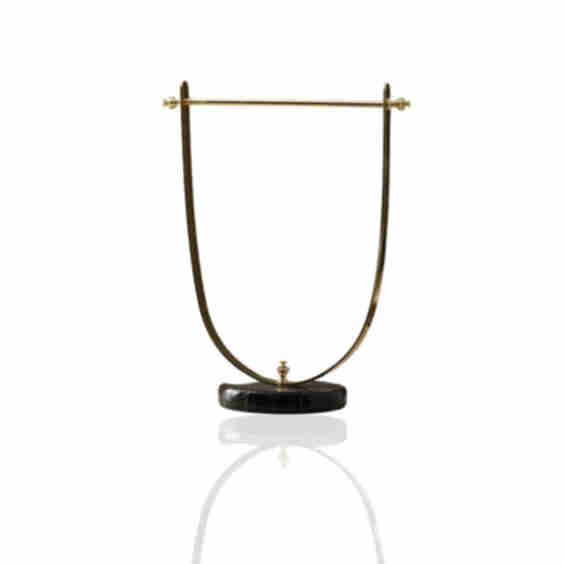 Handmade Marble And Brass Towel Holder & Marble Base