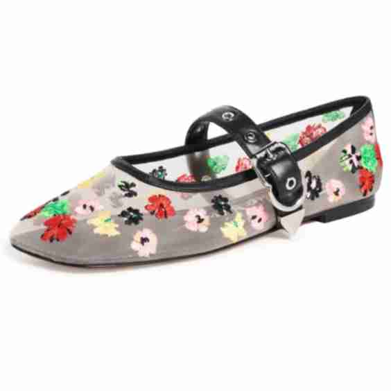 ID Flowerworks Mesh Mary Jane Flats