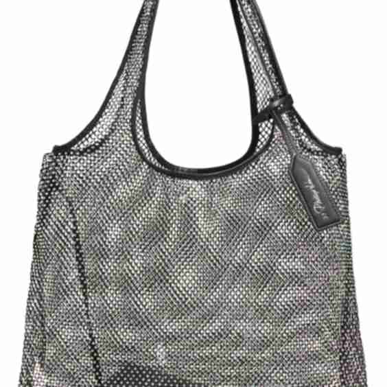 Embellished Mesh Market Tote Bag