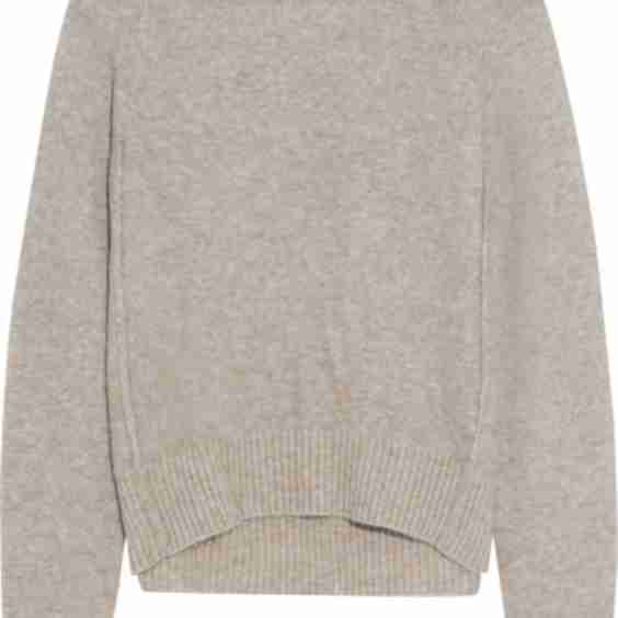 Mélange Brushed Knitted Sweater