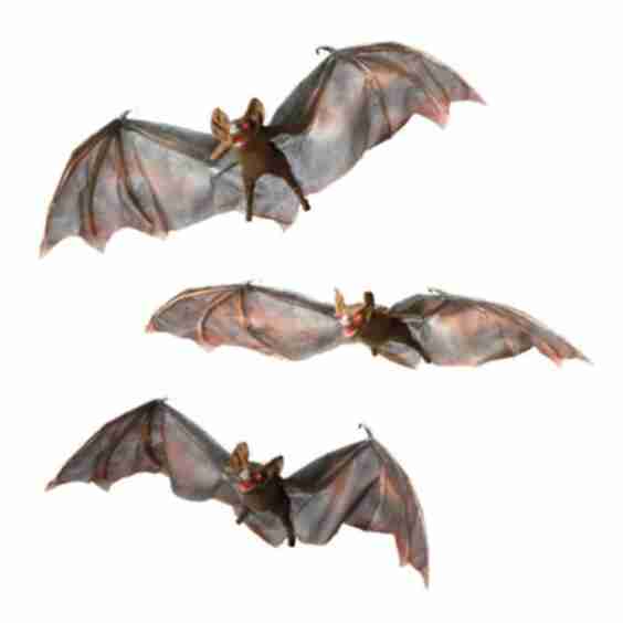 Halloween Bats With Flashing Eyes Set of Three