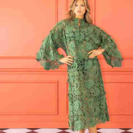 3D Lace Maxi Caftan