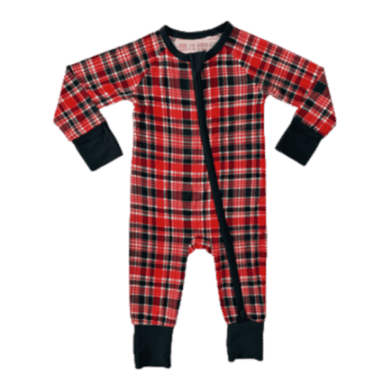 Home For The Holidays Plaid Zipper Romper IMJ x Bre Sheppard