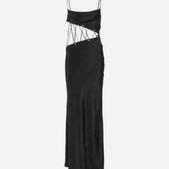 Cutout Silk Faille Maxi Dress