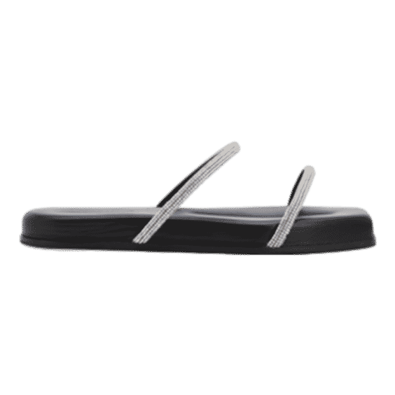 Fontana Crystal Flat Slide Sandals
