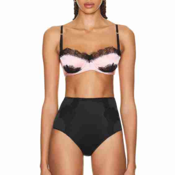 Lace Inset Balconette Bra