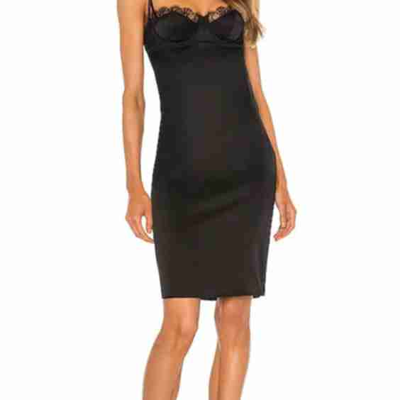 Lace Inset Fitted Dress