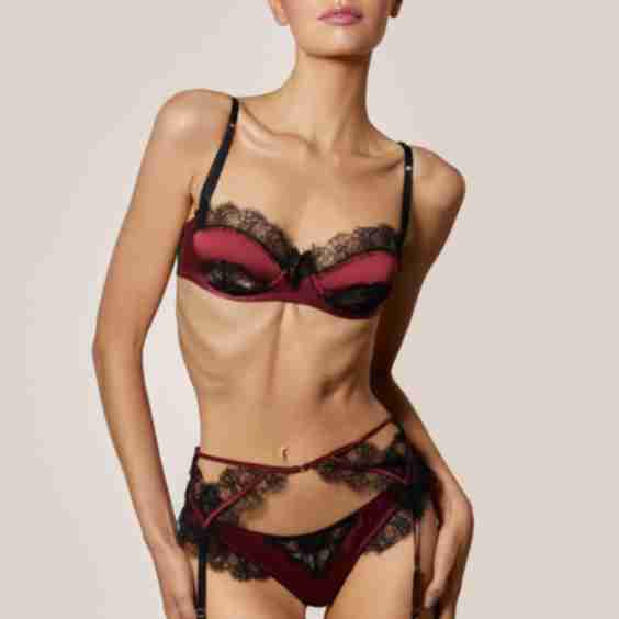Lace Inset Thong