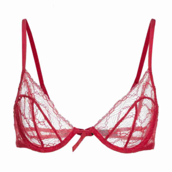 Mon Cheri Sheer Lace Demi Bra