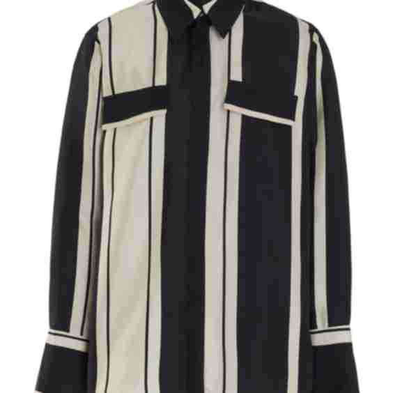 Exclusive Striped Silk Twill Shirt
