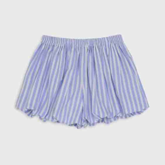 Naples - Striped Poplin Ruffle Pant