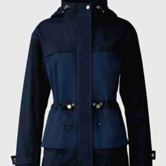 Buy Mackage Kaori-LVS Hybrid Jacket with Peplum Detail