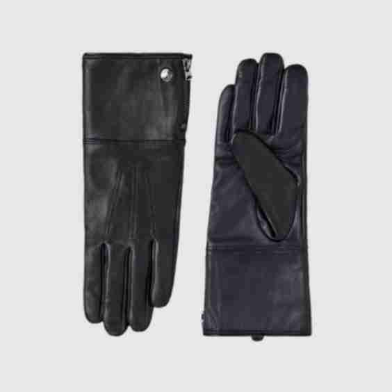 Willis Leather Gloves with Shearling Cuffs