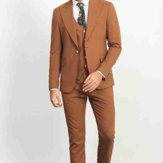 Trivento Camel Slim Fit Suit