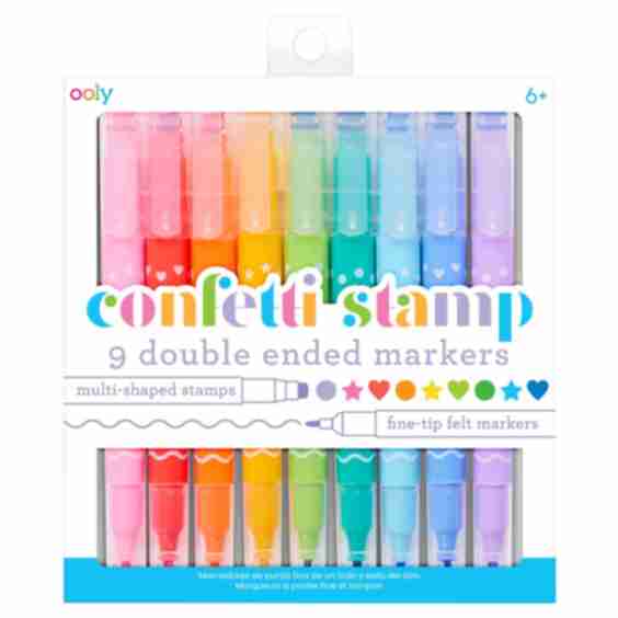 Confetti Stamp Double-Ended Markers