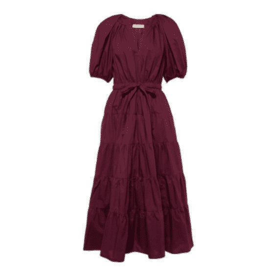 Olina Cotton Poplin Midi Dress