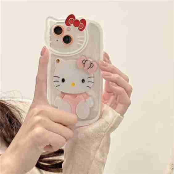 Sanrio Hello Kitty iPhone Case With Cosmetic Mirror