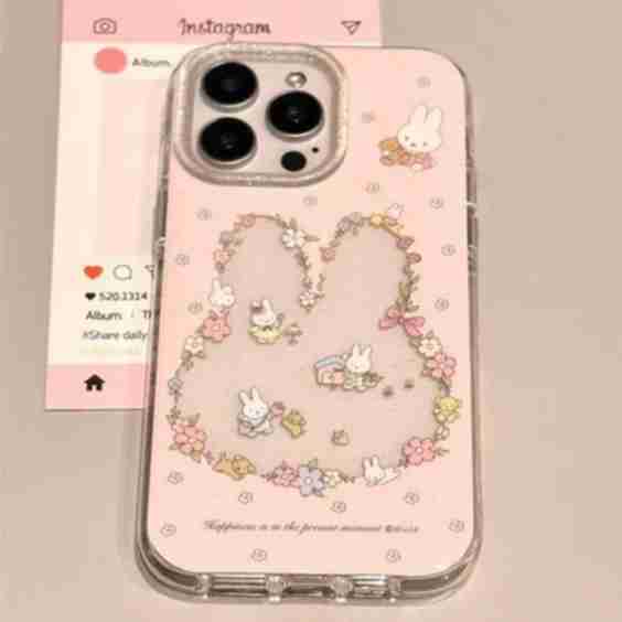 Sweet Miffy Flower iPhone Case With Lanyard