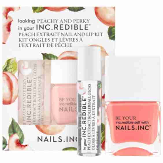 Peachy And Perky Lip Gloss And Nail Polish Set