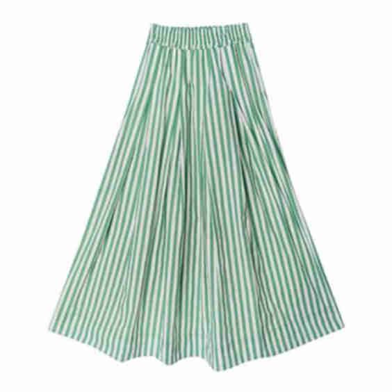 Awning Stripe Maxi Skirt 