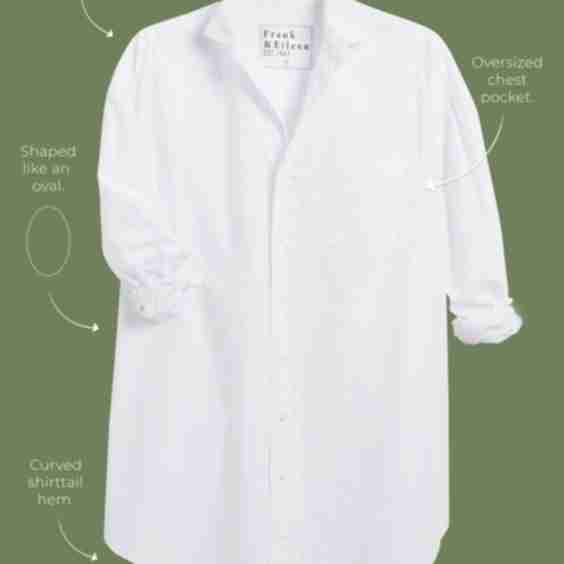 Poplin Collarless Button Down Shirt