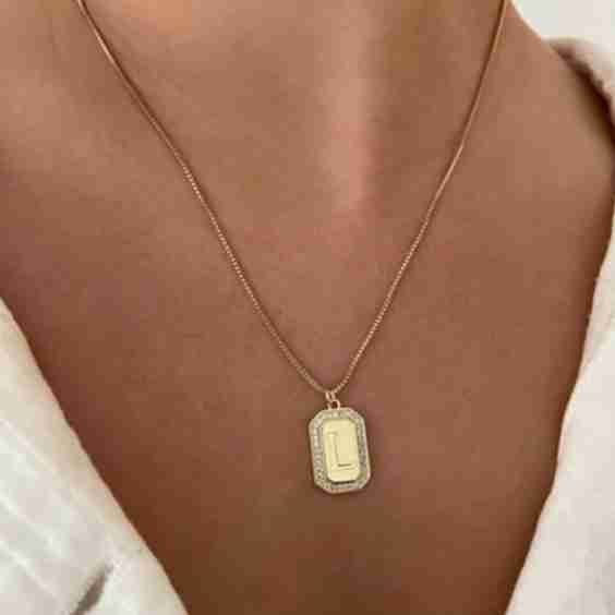 Initial Tag Necklace