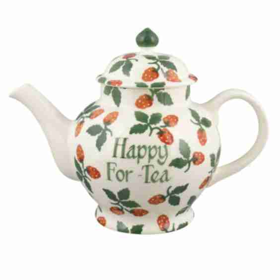 Personalised Raspberries 4 Mug Teapot