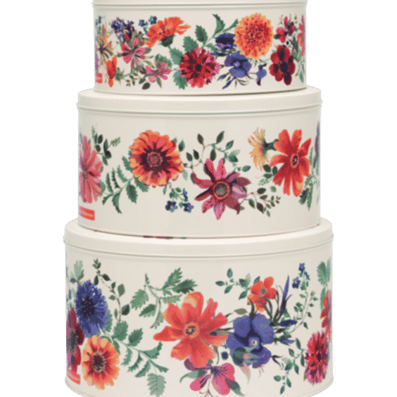 Garden Flowers Round Cake Tins