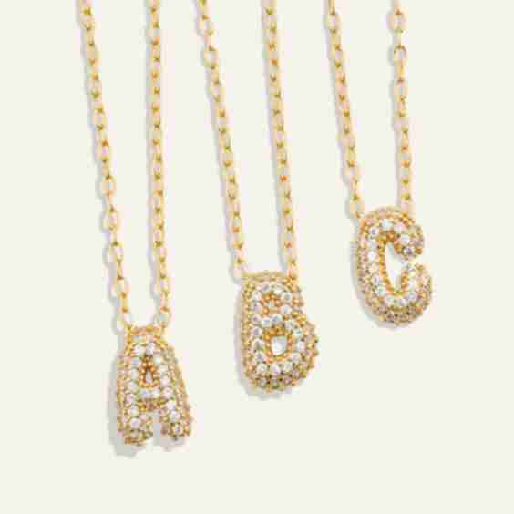 Bubble Luxe Initial Necklace