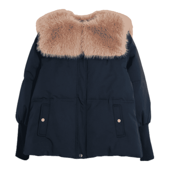Padded Faux Fur Collar Jacket