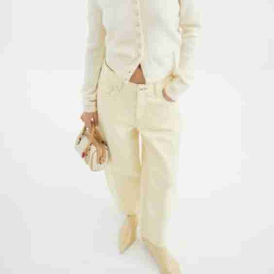 Petite Yellow Barrel Jeans