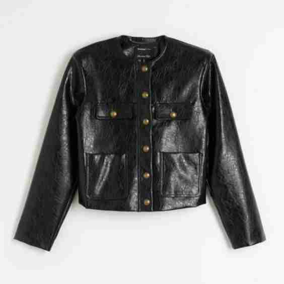 Faux Leather Trophy Jacket