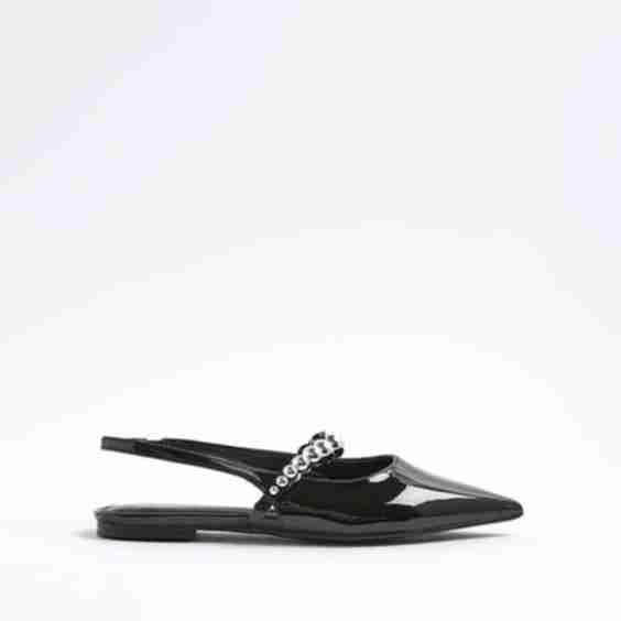 Strapped Slingback Flat Shoes