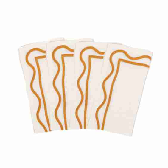 Set of 4 Linen Embroidered Napkins