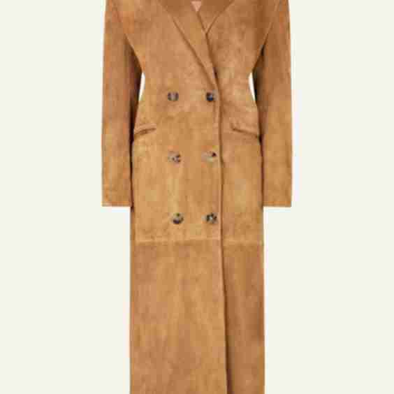 Aggie Suede Leather Coat