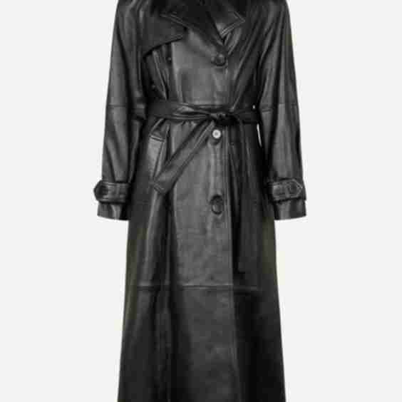 Corrin Leather Trench Coat 